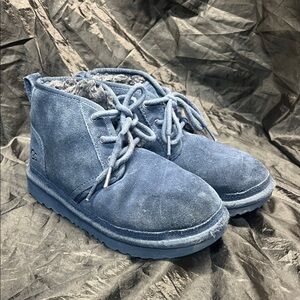 Boys UGGs Blue Suede Ankle Boots sz 3